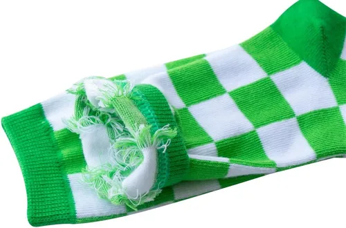 Vista 4 de Calcetines tobilleros de algodón a cuadros para niñas y niños pequeños unisex