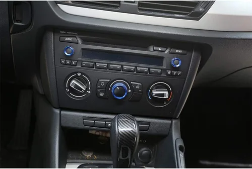 Vista 3 de YIWANG 3 unids para BMW X1 E84 2013 2014 2015 car styling aire acondicionado perillas audio círculo Trim aleación accesorio (azul)