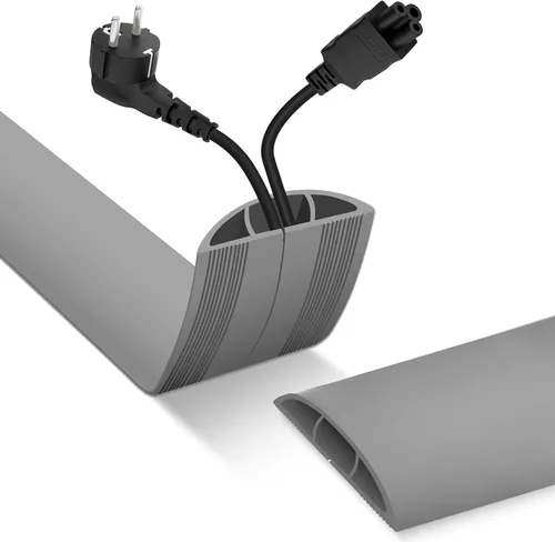 Vista 9 de Cubierta para cable de piso, protector de cable, 0.63 pulgadas de ancho x 0.31 pulgadas de alto, cubierta de alambre para cables de extensión