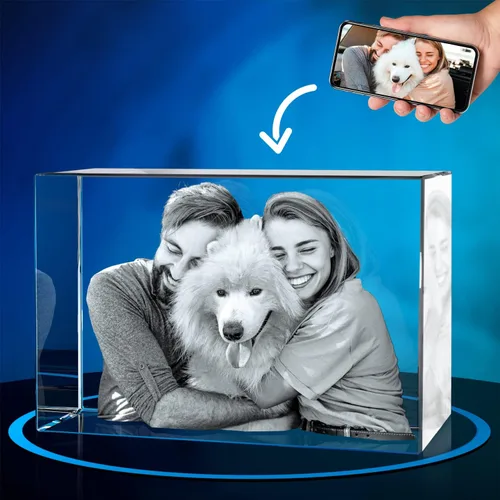 Vista 9 de ArtPix 3D Foto de cristal, regalos personalizados de Navidad para mujeres, esposa, ella, él, hombres, marido, abuela, gran regalo personalizado