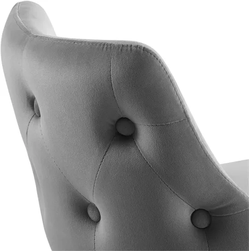 Vista 6 de Modway Adorn Performance - Taburete de terciopelo para mostrador, color gris
