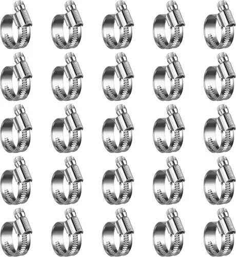 Vista 9 de Abrazaderas de manguera de engranaje helicoidal de acero inoxidable antideslizantes 3/8 a 5/8 "(0.394-0.630 in) SAE Size 4, 5/16"Hex Head, Soft