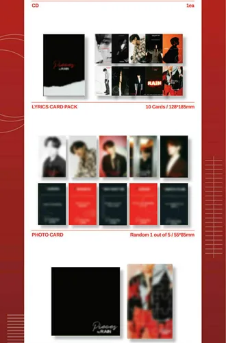 Vista 2 de RAIN PIECES BY RAINi Album CD+10 Lyrics+Photo Card+Puzzle+Mask+Sticker K-POP SEALED+TRACKING NUMBER