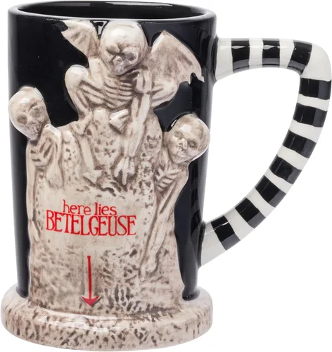Vista 9 de Silver Buffalo Beetlejuice It's Showtime - Taza de cerámica, 20 onzas