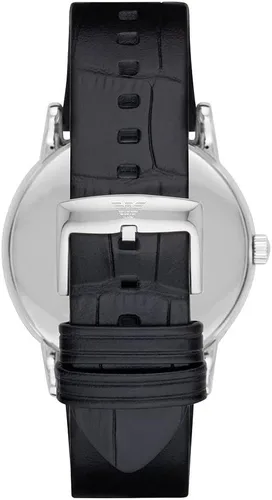 Vista 3 de Emporio Armani Reloj de cuero de tres manecillas para hombre