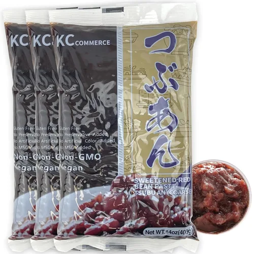 Vista 10 de KC Commerce Pasta de frijoles rojos de 14.11 onzas – Pasta de frijol azuki dulce (suave y gruesa) Vegana y sin gluten, sin conservante, sin MSG