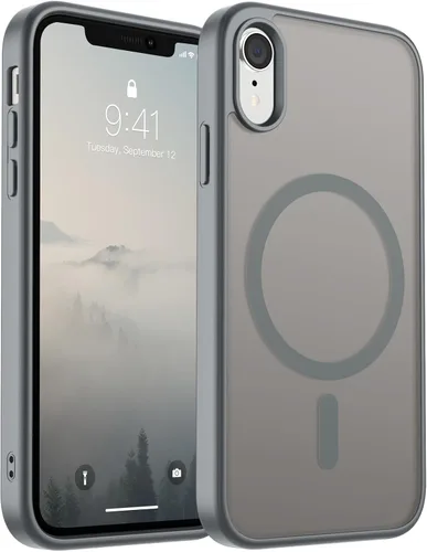 Vista 59 de SUPFINE Funda magnética para iPhone 11 Pro Max (compatible con MagSafe) (protección contra caídas de grado militar), delgada, translúcida mate, a
