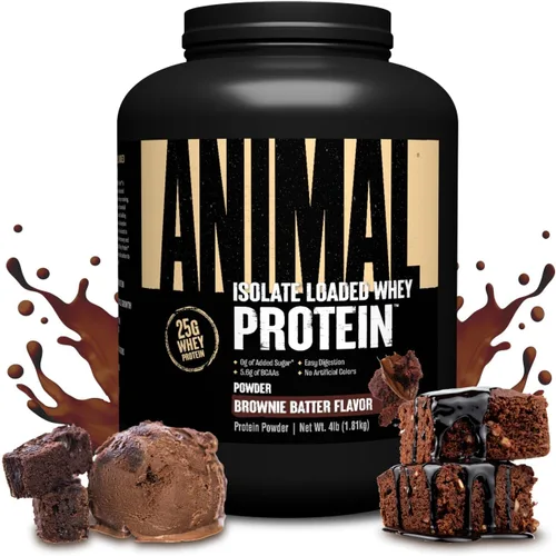 Vista 15 de Animal Whey Protein Isolate Powder 25g Protein Banana Split 2lb