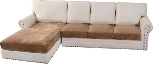 Vista 68 de H.VERSAILTEX Funda de cojín elástica de terciopelo para sofá, funda de cojín de felpa para cojines de silla, protector de muebles, cojín de asiento
