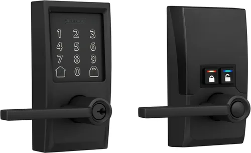 Vista 15 de Schlage Encode Smart WiFi Lock, manija de palanca, borde Camelot, bronce