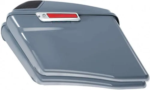 Vista 7 de TCT-MOTORPARTS Alforjas rígidas extendidas de 4 pulgadas, color gris, aptas para Harley CVO Touring modelos FLT, FLHT, FLHTCU, FLHRC, Road King