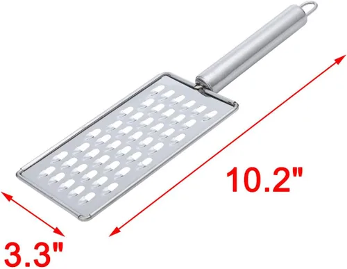 Vista 2 de uxcell Rallador de queso - Rallador de alimentos para cocina pelador de acero inoxidable - Rallador de limón vegetal Rallador plano de frutas