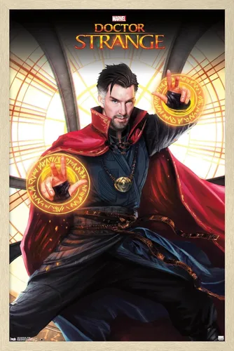 Vista 5 de Trends International Marvel Doctor Strange - Póster de pared de tragaluz, 34 pulgadas de largo x 22.4 W, versión premium sin marco