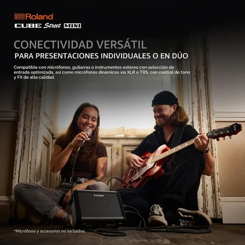 Vista 4 de Roland Cube Street Mini Amplificador ultracompacto Sonido excepcional