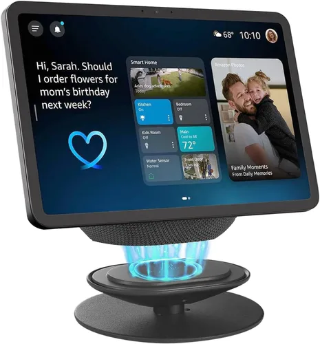 Vista 2 de Soporte ajustable diseñado para Echo Show 8 y 11 (versiones 2025), también compatible con Google Nest Hub, base antideslizante