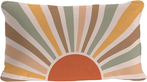 Vista 7 de OGILRE Funda de Almohada Suave Bohemia Negra con Rayos de Sol Amanecer Sunshine Atardecer Abstracto Moderno Decoraciones para Hogar Dormitorio