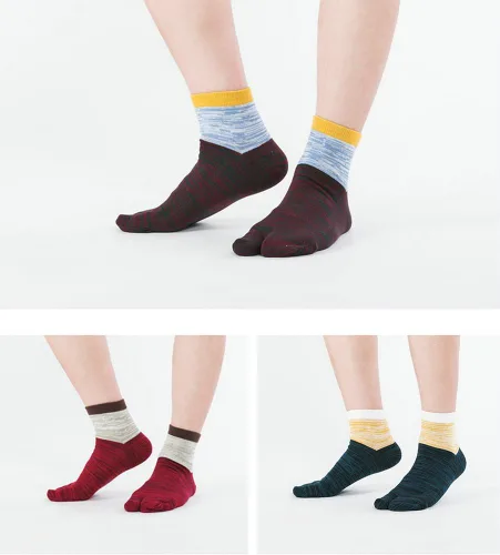 Vista 7 de Tabi - Calcetines deportivos de algodón con dos dedos para hombre, paquete de 56