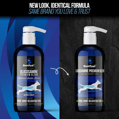 Vista 2 de Medicina natural anti-envejecimiento para artritis articular y displasia de cadera, alivio del dolor para perros y gatos de la marca Glucosamina