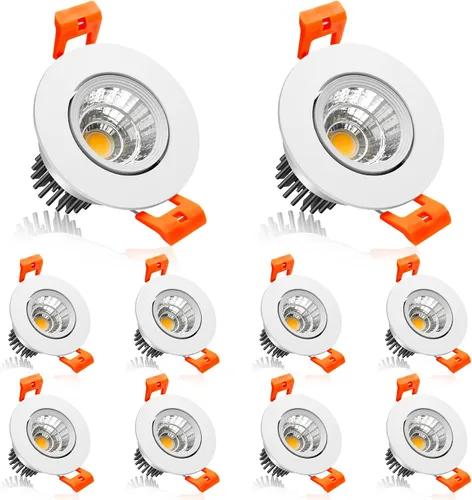 Vista 20 de Lámpara LED Downlight de 2 pulgadas, kit de luz de techo regulable de 3 W, luz blanca ultra cálida de 2700 K, luces LED blancas CRI80