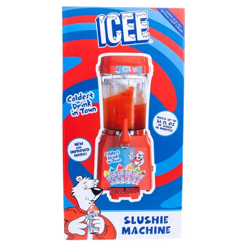 Vista 4 de ICEE Home - Máquina para hacer granizados para encimera, paquete de 4 jarabes ICEE y paquete de 20 vasos de papel y pajitas ICEE. Crea hasta 34