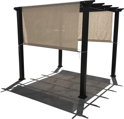 Vista 9 de Alion Home Custom Reemplazo de HDPE de protección solar permeable con bolsillos de varilla para pérgola