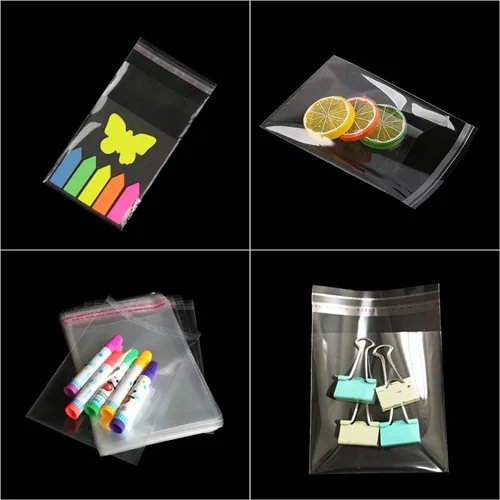 Vista 6 de 1000 bolsas de plástico de celofán transparente de 1.5 x 1.5 pulgadas, resellables, bolsas de celofán autosellables de 1 mil, pequeñas bolsas