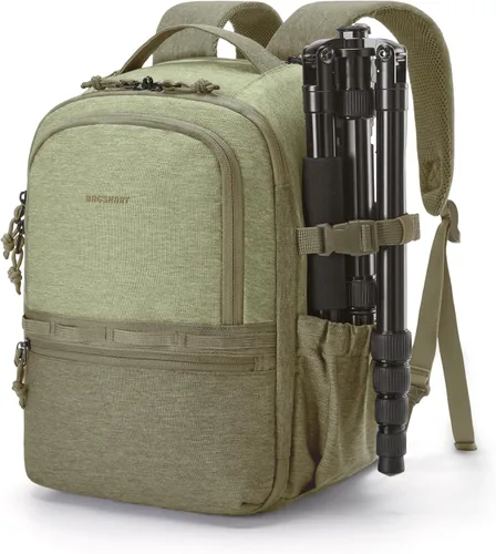 Vista 8 de BAGSMART Mochila para cámara, DSLR SLR SLR - Bolsas para cámara pequeña para fotógrafos compatibles con Sony Canon Nikon, correa para el hombro