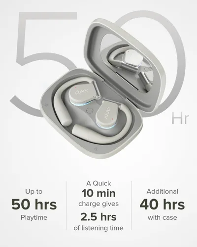 Vista 5 de Cleer ARC 3 Auriculares abiertos con Dolby Atmos y batería de 50 horas Gris claro