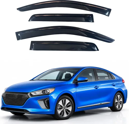 Vista 58 de Visera de ventana IG para Ford Focus Sedán y Hatchback 2012-2018, Protector de ventana lateral para lluvia y viento estilo Mugen, extra duradero