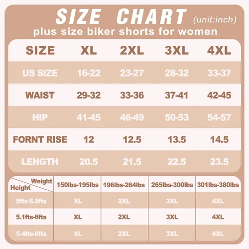 Vista 6 de Hi Clasmix Paquete de 3 pantalones cortos de ciclismo de talla grande para mujer (1X-4X), cintura alta, no se transparentan, pantalones cortos