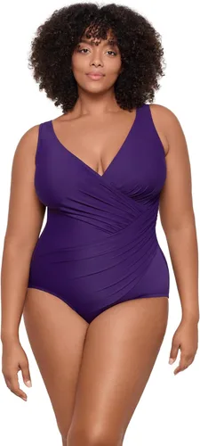 Vista 10 de Miraclesuit Traje de baño de una pieza para mujer, talla grande, diseño de punto de pin, Oceanus