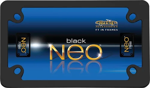 Vista 4 de Cruiser Accessories 77050 MC Neo marco para placa de vehículo color negro.