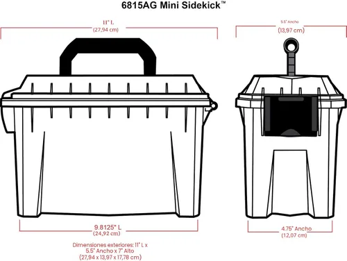 Vista 3 de ArtBin 6815AG Mini Sidekick Estuche de transporte, organizador portátil de arte y manualidades con asa, [1] estuche de almacenamiento de plástico