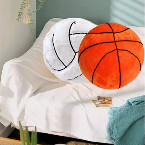 Vista 4 de XZJMY Almohada de voleibol, almohada deportiva suave y esponjosa, juguete de pelotas deportivas de peluche de 13.8 pulgadas, regalo para niños