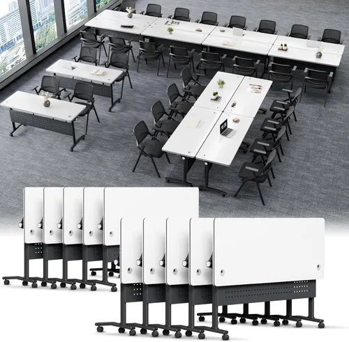 Vista 39 de Mesa de conferencias plegable, mesa de sala de conferencias con ruedas, mesa de conferencias plegable modular, mesas de reuniones de entrenamiento