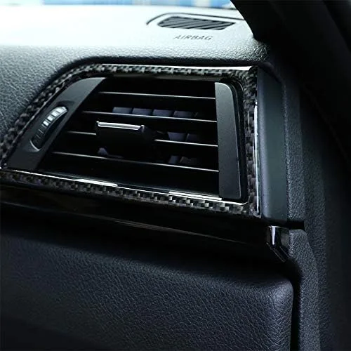 Vista 3 de YIWANG Adhesivos de fibra de carbono real para marco de ventilación de aire, 2 unidades, para BMW Serie 3 GT F30 F33 F34 F36 2013-2019 Accesorios