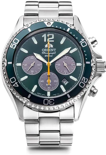 Vista 7 de Orient Mako Solar Panda, Azul cielo, Tipo de Pulsera