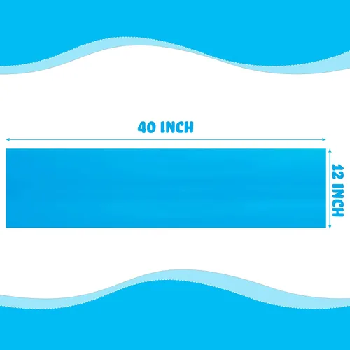 Vista 2 de Nuanchu Parche de vinilo autoadhesivo de reparación de PVC de 12 x 40 pulgadas para casa de rebote, natación, piscinas sobre el suelo, lanchas Azul