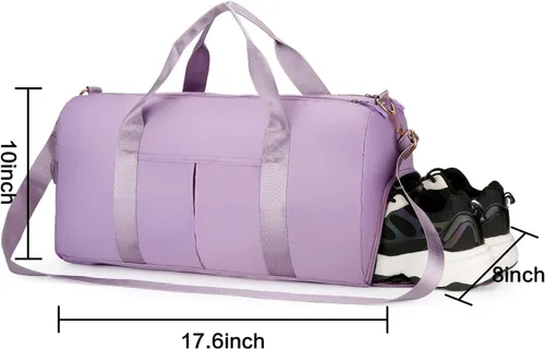 Vista 2 de Eirsdoik - Bolsa de deporte para gimnasio, bolsa de gimnasio deportiva para hombres y mujeres, bolsa de viaje con bolsillo húmedo y compartimento