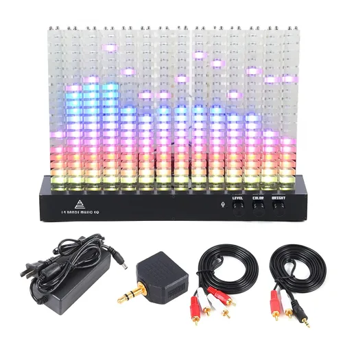 Vista 5 de Analizador de espectro musical,Analizador de espectro de 14 segmentos Indicación de nivel Luz de espectro musical