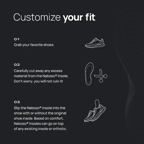 Vista 6 de Naboso Plantilla sensorial de activación, plantillas delgadas para zapatos texturizados antifatiga para hombres y mujeres que estimulan mejor