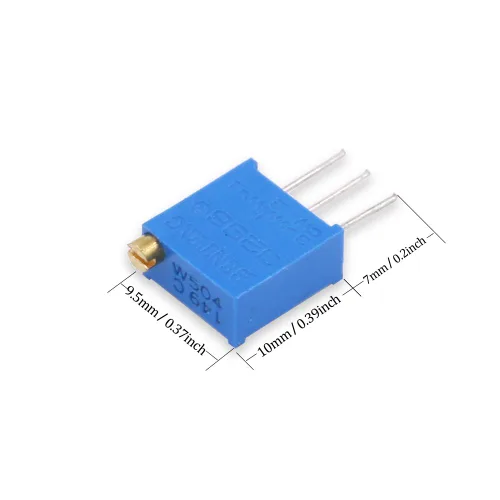 Vista 2 de Hilitchi 120 piezas [100 a 500K] ohmios 3296W Multiturn Trimmer Potenciómetro Surtido Kit - [12 Valores]