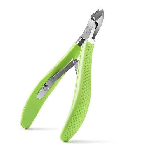 Vista 9 de FVION Cortador de cutículas de mandíbula completa con mango recubierto de goma, cortador de cutículas de uñas afilado para manicura y eliminación