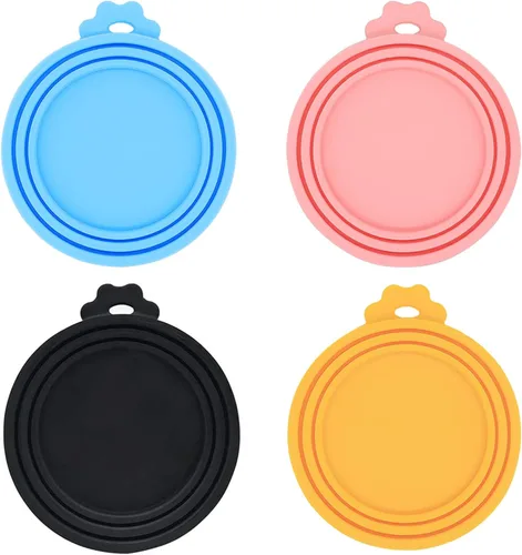 Vista 12 de Cubiertas para latas de alimentos, paquete de 3 tapas de silicona para alimentos y 1 cuchara para latas, se adapta a la mayoría de alimentos