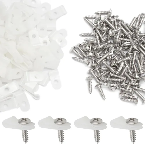 Vista 15 de 50 abrazaderas de clip tipo R de 1/2 pulgada, clips de montaje tipo P de nailon, abrazadera de alambre para gestión de cables, tornillos de acero
