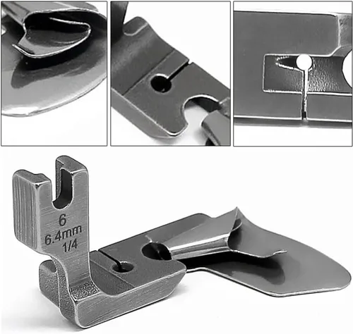 Vista 3 de 3 piezas de pie de dobladillo curvo industrial de 1/8 pulgadas + 3/16 pulgadas + 1/4 pulgadas de tubo de tracción de tubo de tracción de seda falda