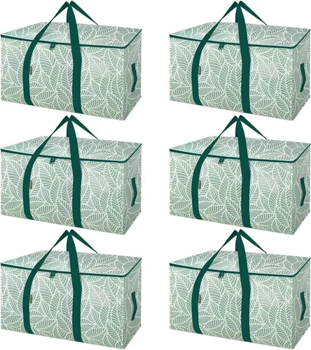 Vista 39 de BALEINE Paquete de 2 bolsas de mudanza de gran tamaño con asas reforzadas, bolsa de almacenamiento resistente para ropa, suministros de mudanza