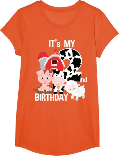 Vista 71 de Camiseta para fiesta de 2 años con texto en inglés "It's My 2nd Birthday", Negro