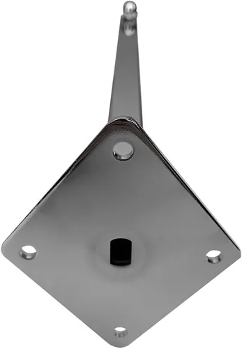 Vista 3 de Gancho de cascada de bola de cromo de 12 "para tubo cuadrado del sistema de montaje en pared