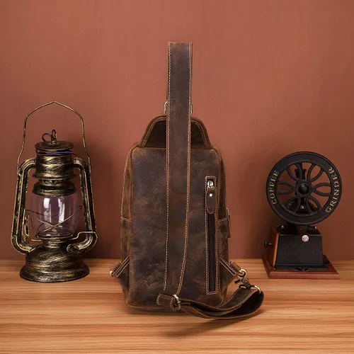 Vista 3 de Le'aokuu Al aire libre Casual Viaje Senderismo Crossbody Pecho Sling Bag Rig Una Correa De Hombro Bolso Mochila 1315